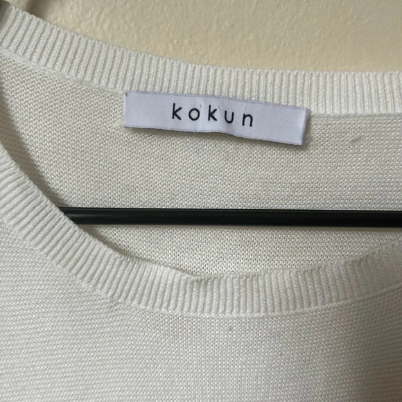 Kokun Lace Up Sides Cotton Sweater, size XL - Picture 3 of 7